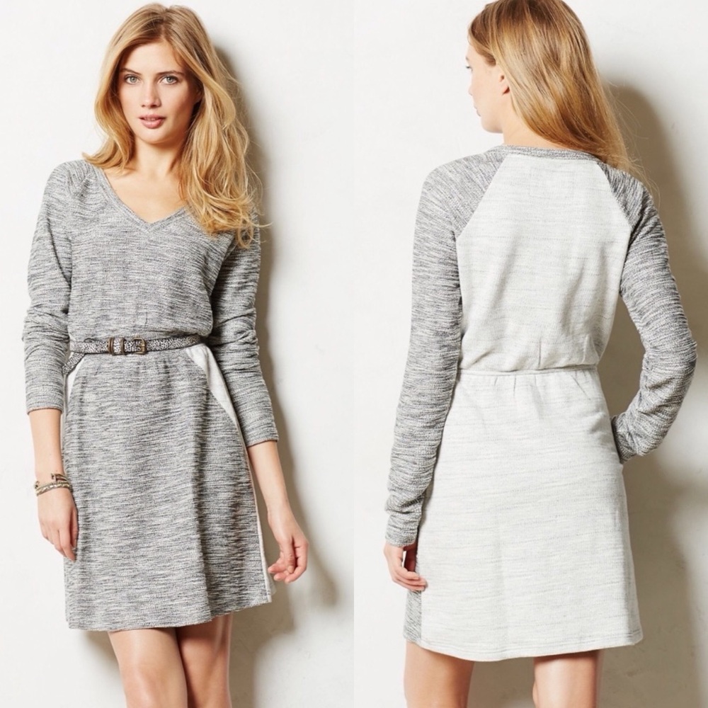 Anthropologie Saturday Sunday Gael Dress Grey Gray